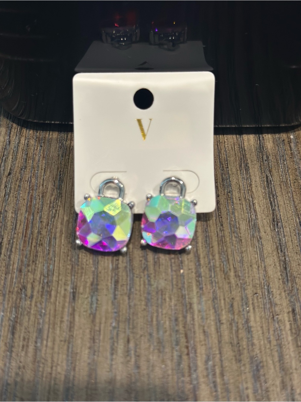 Iridescent Crystal Drop Earrings